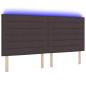 Preview: Kopfteile Linien Design Dunkelbraun 200 cm Stoff