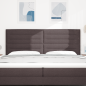 Preview: Kopfteile Linien Design Dunkelbraun 200 cm Stoff