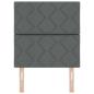 Preview: Kopfteil Diamantblock Design Dunkelgrau 80 cm Stoff, Kopfteil Diamantblock Design Dunkelgrau 160 cm Stoff