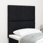 Preview: Kopfteil mit Diamantblockmuster Schwarz 80 cm Stoff, Kopfteil mit Diamantblockmuster Schwarz 160 cm Stoff