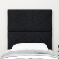 Preview: Kopfteil mit Diamantblockmuster Schwarz 80 cm Stoff, Kopfteil mit Diamantblockmuster Schwarz 160 cm Stoff