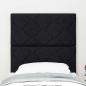 Preview: Kopfteil mit Diamantblockmuster Schwarz 80 cm Stoff, Kopfteil mit Diamantblockmuster Schwarz 160 cm Stoff