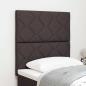 Preview: ARDEBO.de - Kopfteil Rautenblock Design Dunkelbraun 80 cm Stoff, Kopfteil Rautenblock Design Dunkelbraun 160 cm Stoff