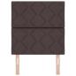Preview: Kopfteil Rautenblock Design Dunkelbraun 80 cm Stoff, Kopfteil Rautenblock Design Dunkelbraun 160 cm Stoff