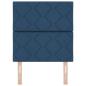 Preview: Kopfteil Design mit Diamantblöcken Blau 80 cm Stoff, Kopfteil Design mit Diamantblöcken Blau 160 cm Stoff