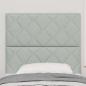 Preview: Kopfteil mit Diamantblockdesign Hellgrau 90 cm Velvet, Kopfteil mit Diamantblockdesign Hellgrau 180 cm Velvet