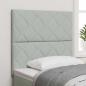 Preview: Kopfteil mit Diamantblockdesign Hellgrau 90 cm Velvet, Kopfteil mit Diamantblockdesign Hellgrau 180 cm Velvet