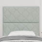Preview: Kopfteil mit Diamantblockdesign Hellgrau 90 cm Velvet, Kopfteil mit Diamantblockdesign Hellgrau 180 cm Velvet
