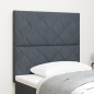 Preview: Kopfteil Diamantblockdesign Dunkelgrau 90 cm Velours, Kopfteil Diamantblockdesign Dunkelgrau 180 cm Velours