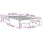Preview: Bettgestell mit Schubladen Helle Eiche 120x190 cm Holzwerkstoff