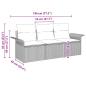 Preview: 3-teiliges Garten-Sofa-Set mit Kissen Beige Poly-Rattan