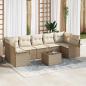 Preview: ARDEBO.de - 8-teiliges Garten-Sofa-Set mit Kissen Beige Poly Rattan