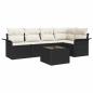 Preview: 5-teiliges Garten-Sofa-Set mit Kissen Braun Poly Rattan