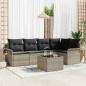 Preview: ARDEBO.de - 6-teiliges Garten-Sofa-Set mit Kissen Graues Poly-Rattan