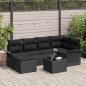 Preview: ARDEBO.de - 7-teilige Garten Sofaset mit Kissen Beige Poly Rattan