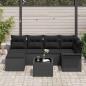 Preview: 7-teilige Garten Sofaset mit Kissen Beige Poly Rattan