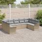 Preview: 9 Teile Garten Sofa Set mit Kissen Beige Poly Rattan