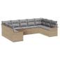 Preview: Gartensofa-set mit Kissen Beige Poly-Rattan