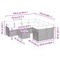 Preview: 9-teiliges Garten-Sofa-Set mit Kissen Braunes Poly Rattan, 2-Sitzer Garten-Sofa mit Kissen Braunes Poly Rattan