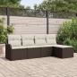 Preview: ARDEBO.de - 5-teiliges Garten sofa Set mit Kissen aus braunem Poly Rattan, 2-Sitzer Garten sofa mit Kissen aus braunem Poly Rattan