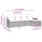 Preview: 5-teiliges Garten Sofa Set mit Kissen Grau Poly Rattan, 2-Sitzer Garten Sofa mit Kissen Grau Poly Rattan