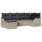 Preview: Gartensofa-set Hellgrau Poly-Rattan