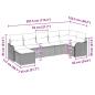 Preview: 7-teiliges Garten Sofa Set mit Kissen Grau Poly Rattan, 2-Sitzer Garten Sofa mit Kissen Grau Poly Rattan