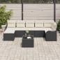 Preview: Gartensofa-set Schwarz Poly-Rattan