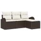 Preview: Gartensofa-set Braun Poly-Rattan