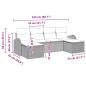Preview: 6-teiliges Garten-Sofa-Set mit Kissen Schwarz Poly-Rattan