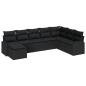 Preview: 8-teilige Garten-Sofaset mit Kissen Schwarz Poly-Rattan