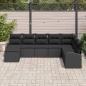 Preview: 8-teilige Garten-Sofaset mit Kissen Schwarz Poly-Rattan