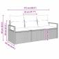 Preview: 3-teilige Garten-Sofa-Set mit Kissen Schwarz Poly Rattan, 2-Sitzer Garten Sofa mit Kissen Schwarz Poly Rattan