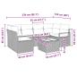 Preview: 7-teiliges Garten-Sofa-Set mit Kissen Hellgrau Poly-Rattan, Zweisitzer Garten-Sofa mit Kissen Grau Poly-Rattan