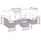 Preview: 8-teiliges Garten-Sofa-Set mit Kissen Beige Poly-Rattan, 2-Sitzer Garten-Sofa mit Kissen Beige Poly-Rattan