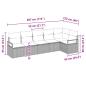 Preview: 6-teiliges Garten-Sofa-Set mit Kissen Grau Poly-Rattan, 2-Sitzer Garten-Sofa mit Kissen Grau Poly-Rattan