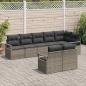 Preview: Sofa Set mit Kissen 8 pcs Grau Poly Rattan