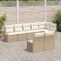 Preview: 8-teiliges Garten Sofa Set mit Kissen in Beige, Poly Rattan, 2-Sitzer Garten Sofa mit Kissen in Beige, Poly Rattan