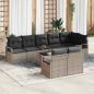 Preview: ARDEBO.de - Sofa Set 9 stk. Grau [Synthetisch]: Poly Rattan