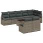 Preview: Sofa Set 9 stk. Grau [Synthetisch]: Poly Rattan