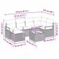 Preview: 7-teiliges Garten-Sofa-Set mit Kissen Beige Poly-Rattan, 2-Sitzer Garten-Sofa mit Kissen Schwarz Poly-Rattan