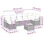 Preview: 8-teiliges Gartensofa Set mit Kissen Grau Poly Rattan, 2-Sitzer Gartensofa mit Kissen Grau Poly Rattan