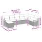 Preview: 8-teiliges Garten Sofa Set mit Kissen Grau Poly Rattan, 2-Sitzer Garten Sofa mit Kissen Grau Poly Rattan