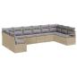 Preview: Sofa Set 10 Stk. Beige [Synthetisch]: Poly Rattan