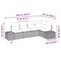 Preview: 5-teiliges Garten-Sofa-Set mit Kissen in Grau Poly Rattan