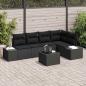 Preview: ARDEBO.de - 6-teiliges Garten Sofa Set mit Kissen Beige Poly Rattan