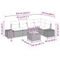 Preview: 6-teiliges Garten Sofa Set mit Kissen Beige Poly Rattan