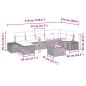 Preview: 7-teiliges Garten Sofa Set mit Kissen Schwarz Poly-Rattan