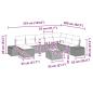 Preview: 9-teiliges Gartensofa-Set mit Kissen Grau Poly Rattan
