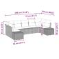Preview: 7-teiliges Garten Sofa Set mit Kissen Beige Poly Rattan